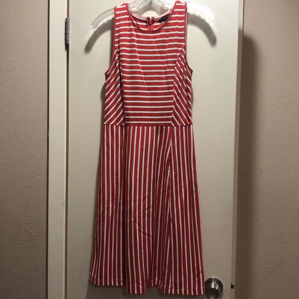 Fun striped orange dress